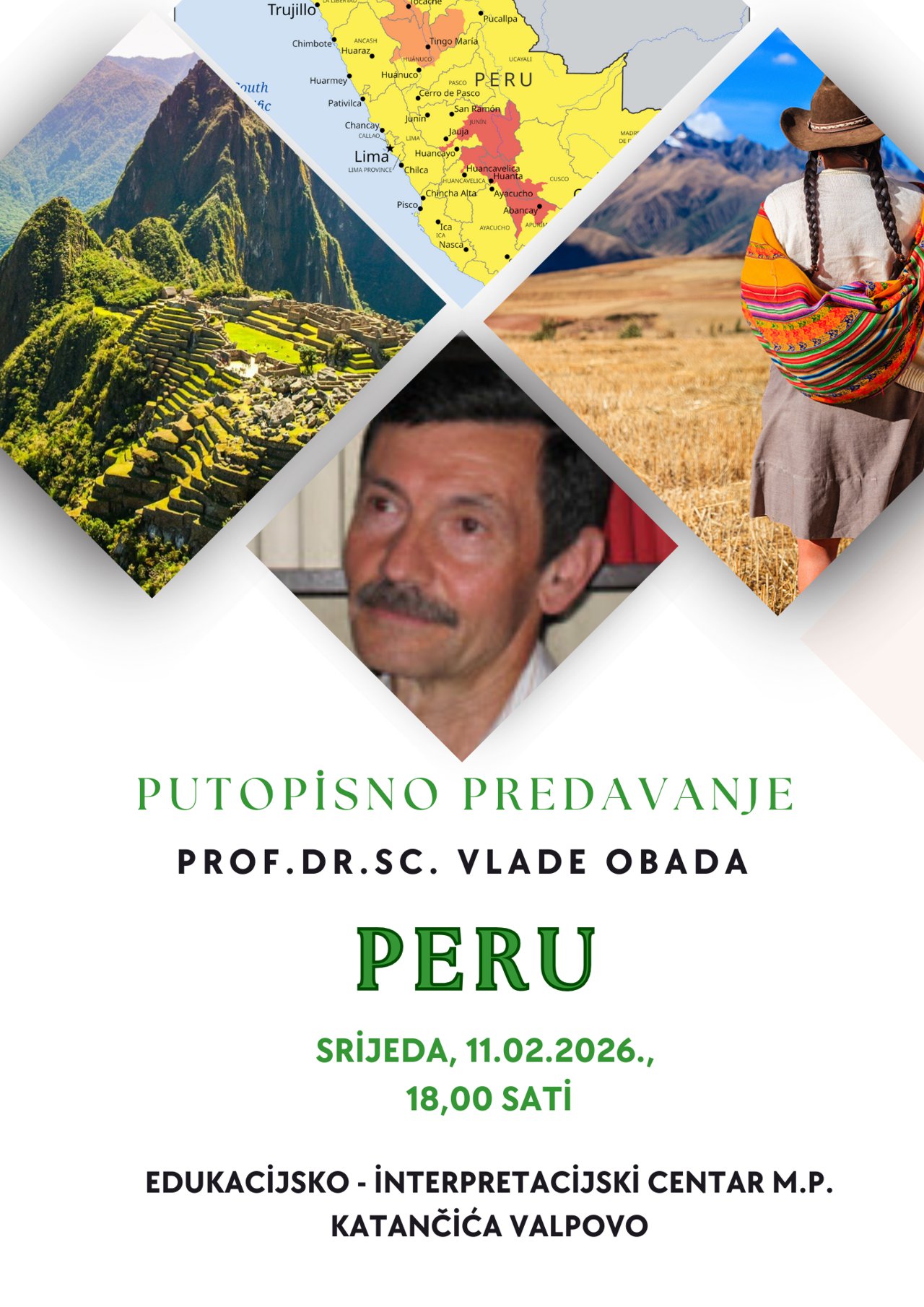 Putopisno predavanje prof.dr.sc. Vlade Obada: Peru